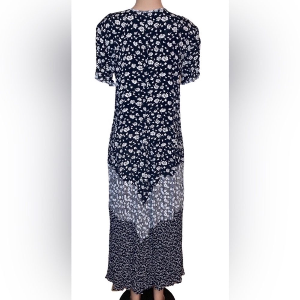 Jg Hook Black White Floral Short Sleeve Maxi Dress - Picture 4 of 11